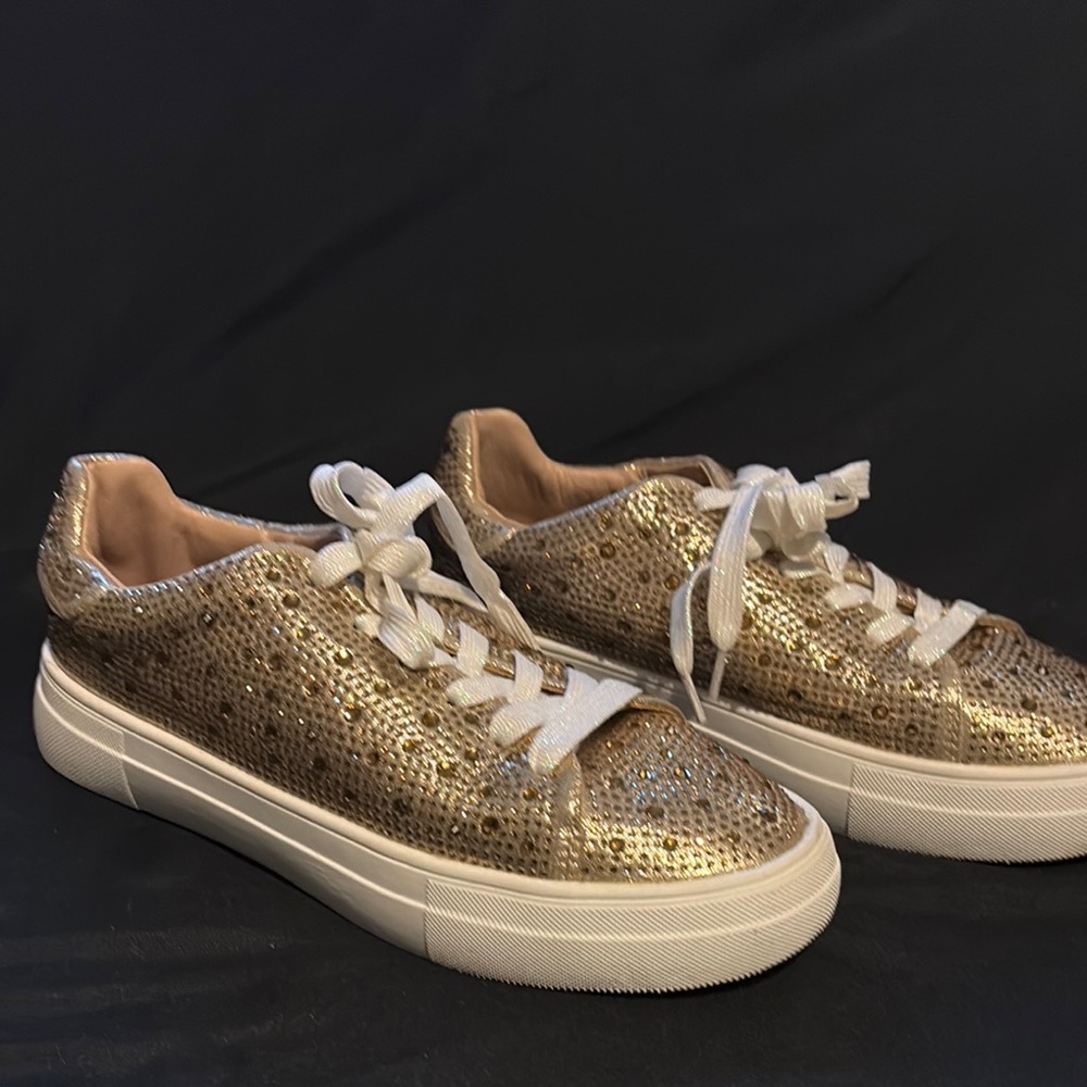 Gold Sequin Women's Sneakers